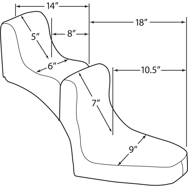 DRAG SPECIALTIES CUST/APPL SCORPION SOLO SEAT FRT (DS - 907740) - DRIVEN Canada's Powersports DS - 907740