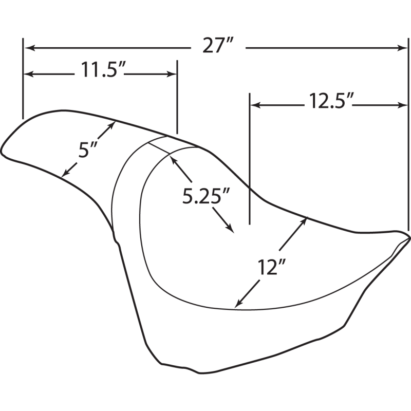 DRAG SPECIALTIES SEAT PRED VINYL FXFB18 (0802 - 1130) - DRIVEN Canada's Powersports 0802 - 1130