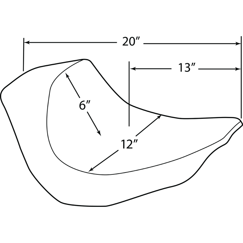 DRAG SPECIALTIES SEAT SOLO SMTH VINYL (0802 - 1183) - DRIVEN Canada's Powersports 0802 - 1183
