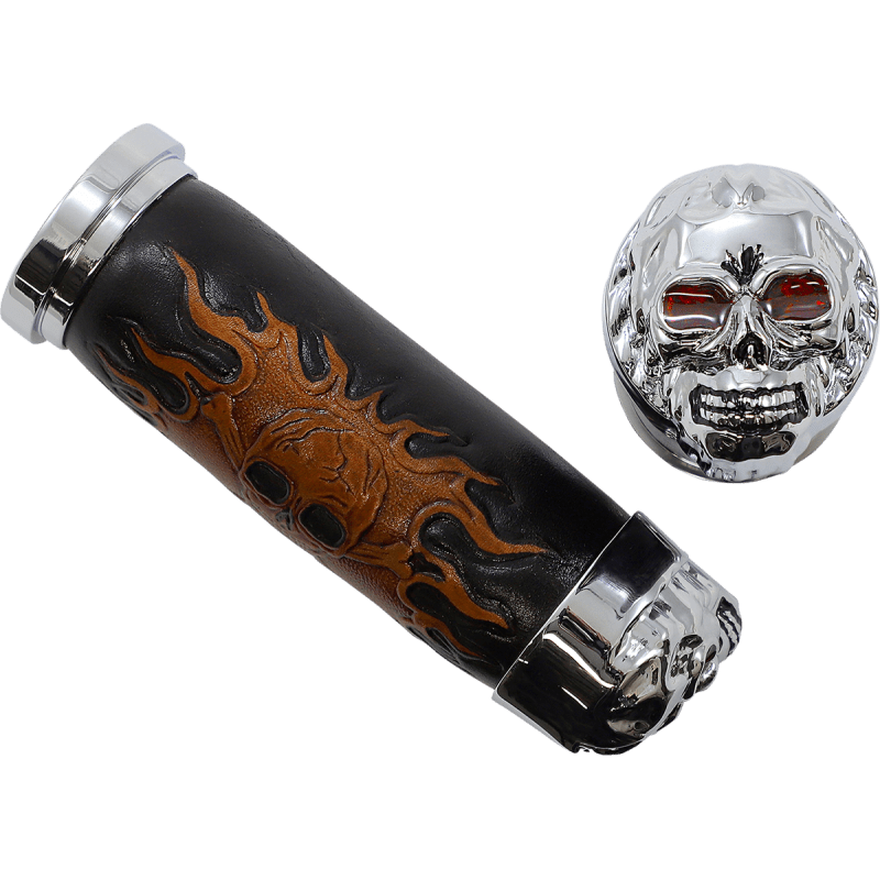 DRAG SPECIALTIES SKULL GRIPS W/EYES (PR) - DRIVEN Canada's Powersports DS - 243256