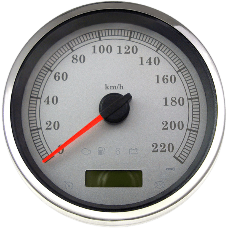 DRAG SPECIALTIES SPEEDOMETER SLVR KPH 5" (83105S) - DRIVEN Canada's Powersports 83105S