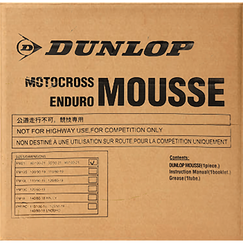 DUNLOP MOUSSE (110/100 - 18, 120/90 - 18) (76760003) - DRIVEN Canada's Powersports 76760003
