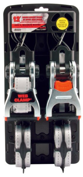 ERICKSON "(2)1.25""X12' 2000 LB DELUXE RATCHET TIE" - DRIVEN Canada's Powersports 31353