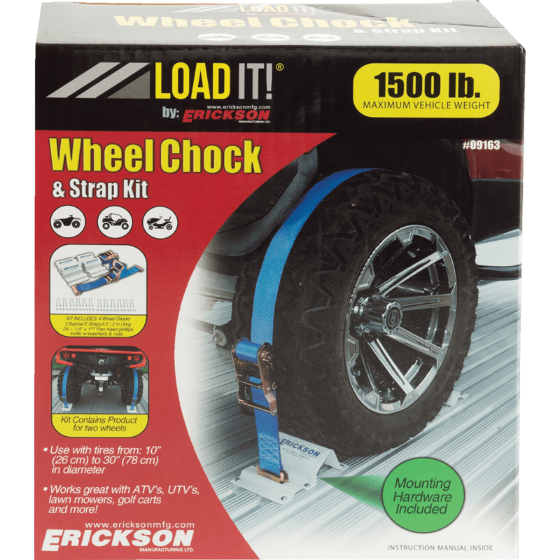 ERICKSON 2'X6.5' 1500LB RATCHET POWDER COAT CHOCK 24PC BOLT SET - DRIVEN Canada's Powersports 09163