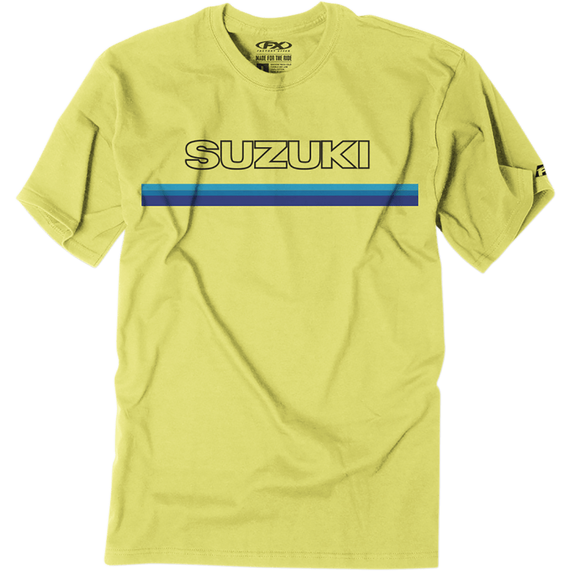 FACTORY EFFEX TEE SUZ THROWBACK Yellow Front - Driven Powersports