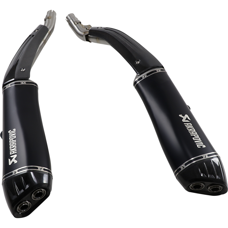 AKRAPOVIC 17-20 K1600B/GA SO TI/CF Black Front - Driven Powersports