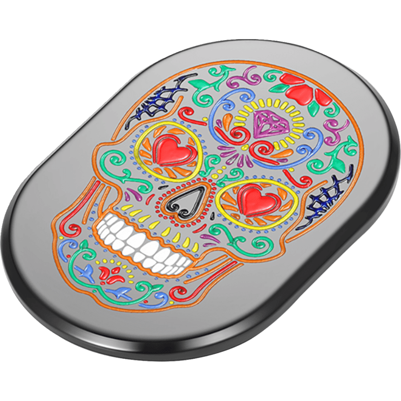 FIGURATI DESIGNS BACK FENDER COVER WITH SUGAR SKULL - LEFT - DRIVEN Canada's Powersports FD30 - AC - BLK - LT