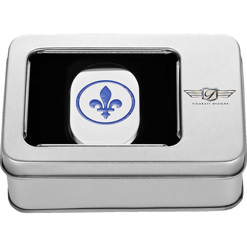 FIGURATI DESIGNS BLUE FLEUR - DE - LIS ANTENNA COVER LEFT - DRIVEN Canada's Powersports FD05 - AC - SS - LT