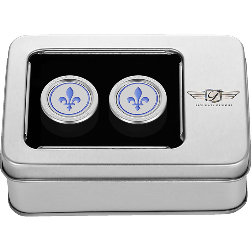 FIGURATI DESIGNS BLUE FLEUR - DE - LIS DOCKING COVERS 27X32MM - DRIVEN Canada's Powersports FD05 - 27.2/32 - SS
