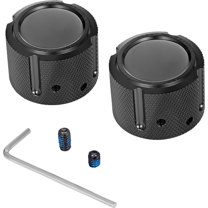 FIGURATI DESIGNS FRONT AXLE NUT COVERS PLAIN IN - DRIVEN Canada's Powersports FD65 - FAC - BLK