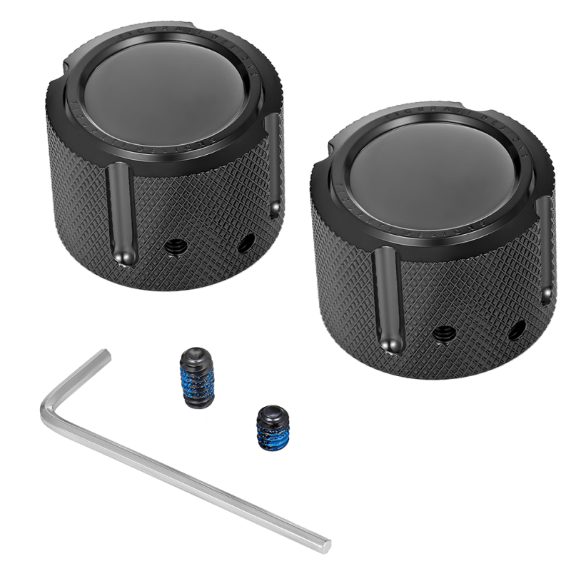 FIGURATI DESIGNS FRONT AXLE NUT COVERS PLAIN IN - DRIVEN Canada's Powersports FD65 - FAC - BLK