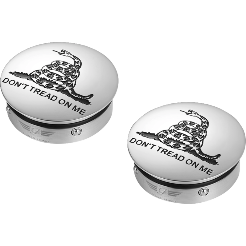 FIGURATI DESIGNS HARLEY - DAVIDSON DON’T TREAD ON ME CUSTOM SWING ARM COVERS (FD40 - DTOM - SS) - DRIVEN Canada's Powersports FD40 - DTOM - SS