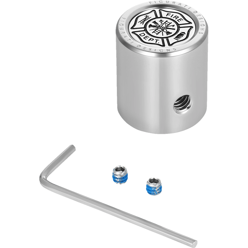 FIGURATI DESIGNS HEEL - TOE SHIFTER COVER WITH MALTESE CROSS - FIRE - DRIVEN Canada's Powersports FD74 - HTSC - SS