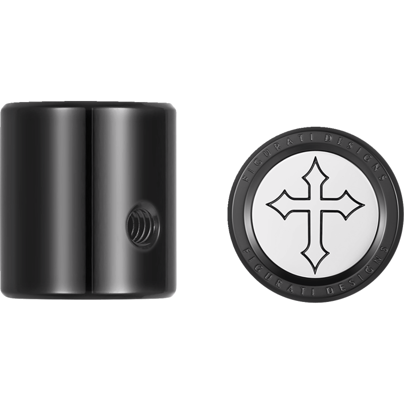 FIGURATI DESIGNS HEEL - TOE SHIFTER COVER WITH MALTESE CROSS - DRIVEN Canada's Powersports FD41 - HTSC - BLK