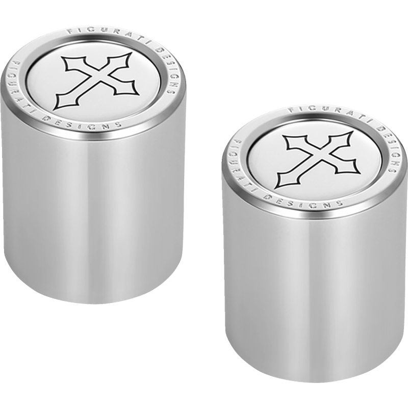 FIGURATI DESIGNS ND MAG DOCKING COVERS WITH CROSS - 25.2X32MM - DRIVEN Canada's Powersports FD41 - DC - 25.2/32 - SS