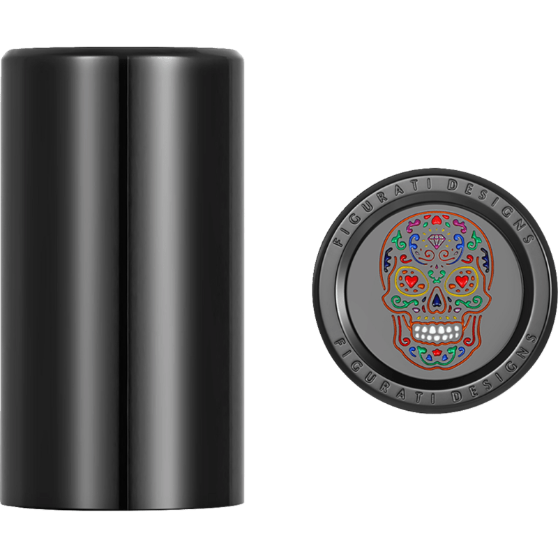 FIGURATI DESIGNS ND MAG DOCKING COVERS WITH SUGAR SKULL - 25.2X46.5MM - DRIVEN Canada's Powersports FD30 - DC - 25 - 45 - BLK