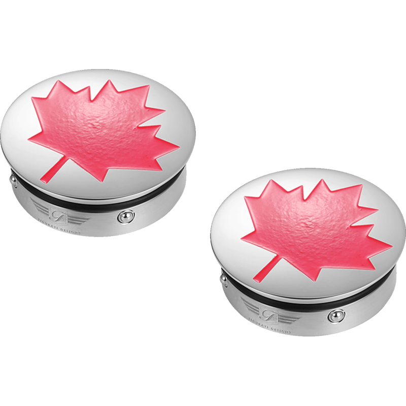 FIGURATI DESIGNS RED MAPLE LEAF SWING ARM COVER - DRIVEN Canada's Powersports FD03 - SS