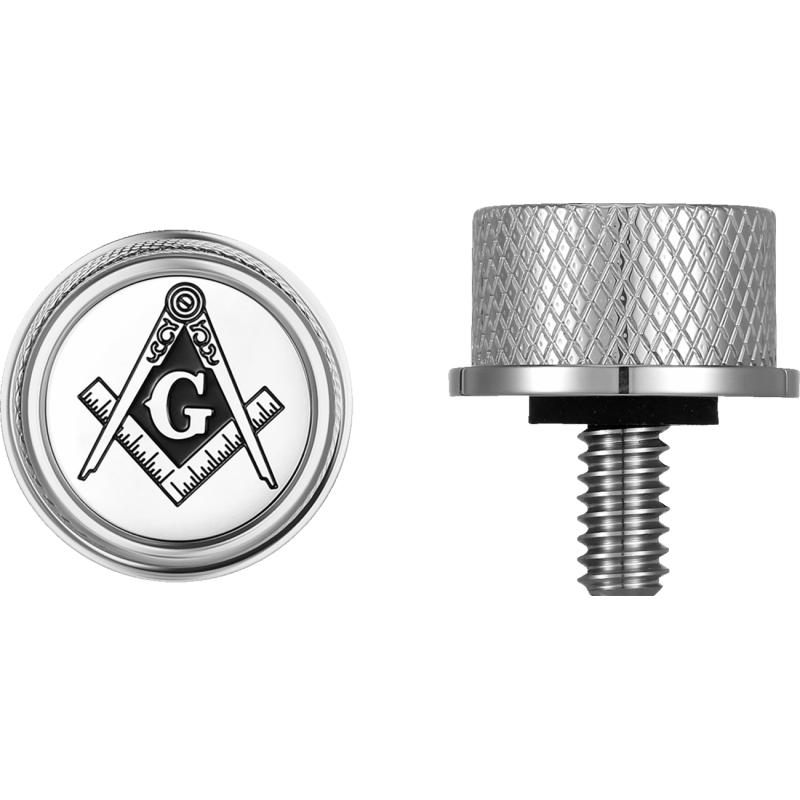 FIGURATI DESIGNS SEAT SCREW WITH 3M MASONIC EMBLEM INSERT - DRIVEN Canada's Powersports FD42 - SEAT_SCREW - SS