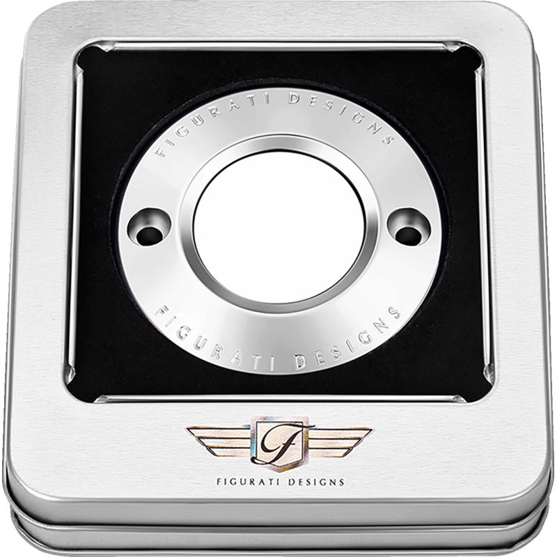 FIGURATI DESIGNS TIMING COVER PLAIN SILVER, 2 - HOLE (FD60 - TC - 2H - SS) - DRIVEN Canada's Powersports FD60 - TC - 2H - SS