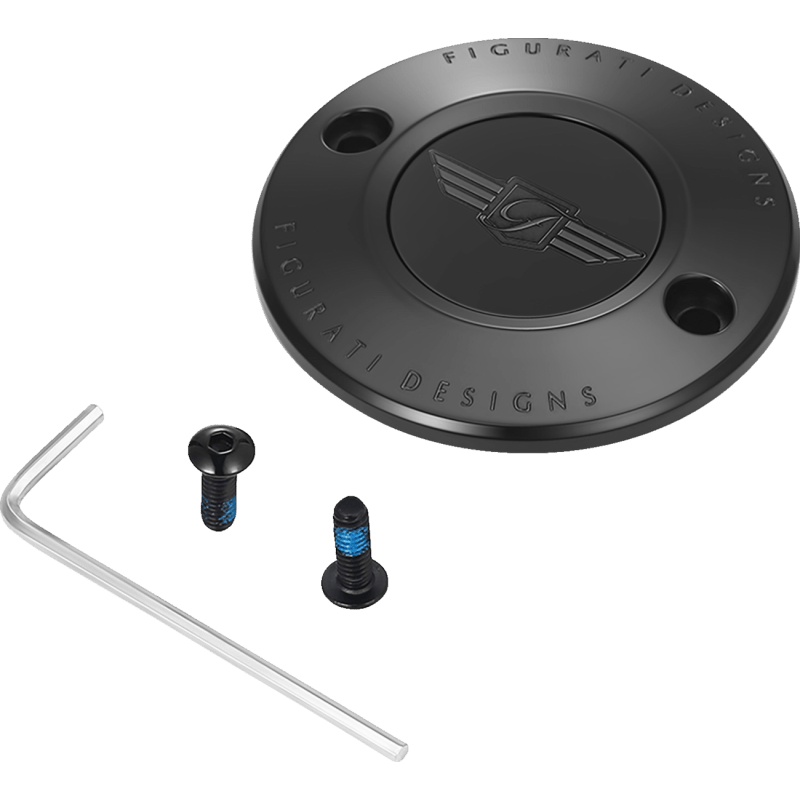 FIGURATI DESIGNS TIMING COVER WITH LOGO, 2 - HOLE - DRIVEN Canada's Powersports FD01 - TC - 2H - BLK