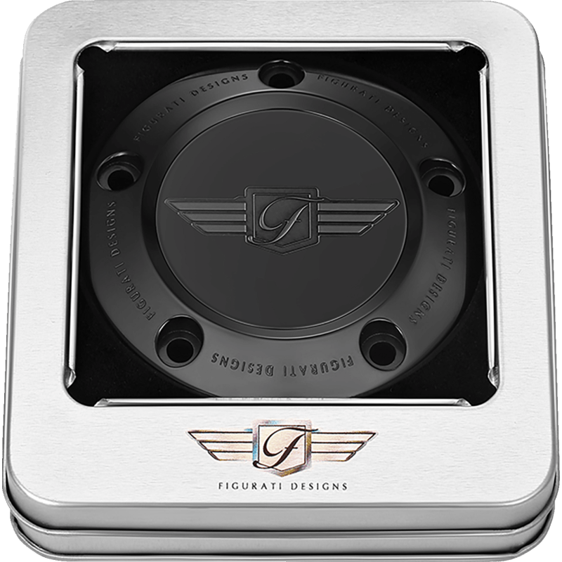 FIGURATI DESIGNS TIMING COVER WITH LOGO, 5 - HOLE - DRIVEN Canada's Powersports FD01 - TC - 5H - BLK