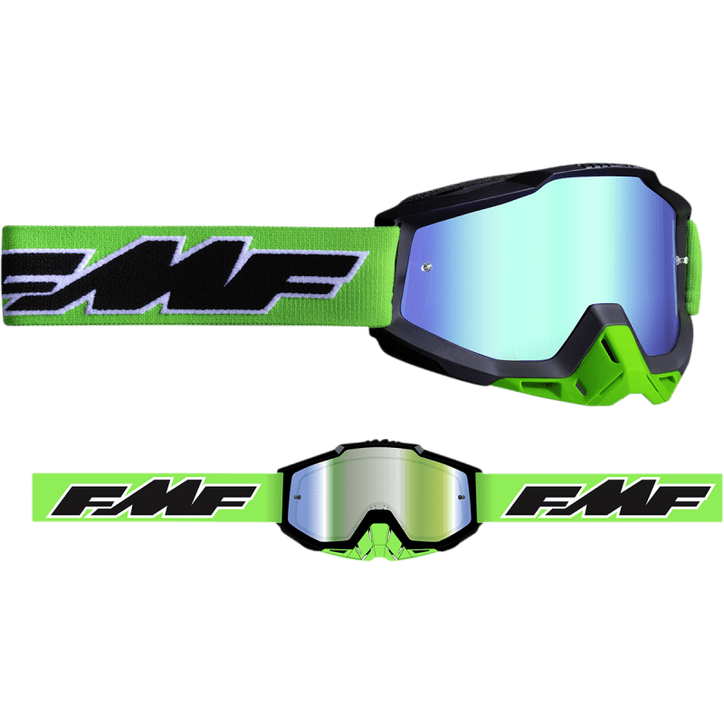 FMF POWERBOMB GOGGLE ROCKET MIRROR GREEN LENS - DRIVEN Canada's Powersports 196261011623F - 50037 - 00007