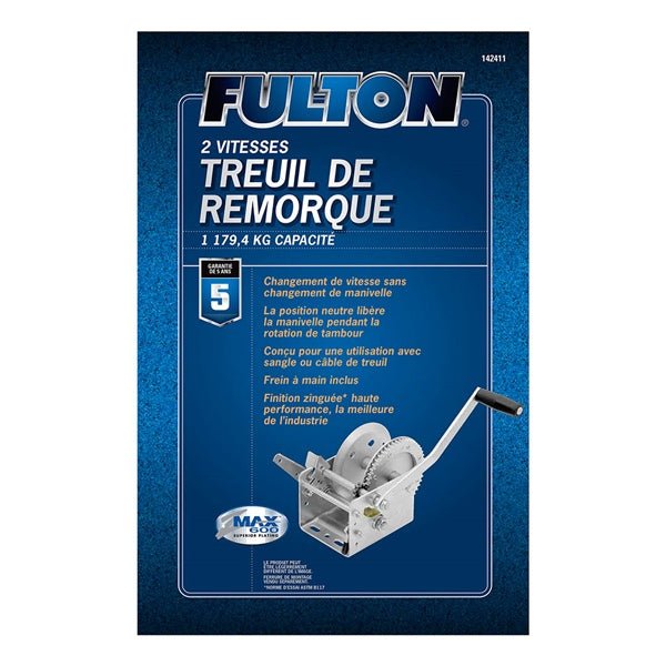 FULTONWESBAR 2 - SPEED TRAILER WINCH (142411) - DRIVEN Canada's Powersports 016118142693142411