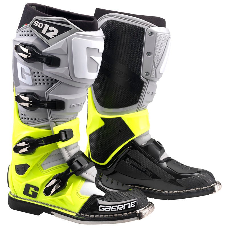 GAERNE SG - 12 MX BOOTS GREY/FLUO YELLOW/BLACK (41) - DRIVEN Canada's Powersports 20000002247322174 - 079 - 41