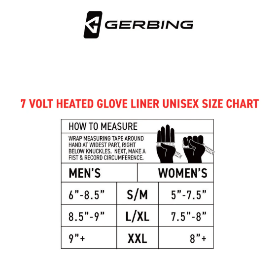 Gerbing Glove WMN Liner Heat 7V - DRIVEN Canada's Powersports 811629029026GER-GL-7V-W-L-XL