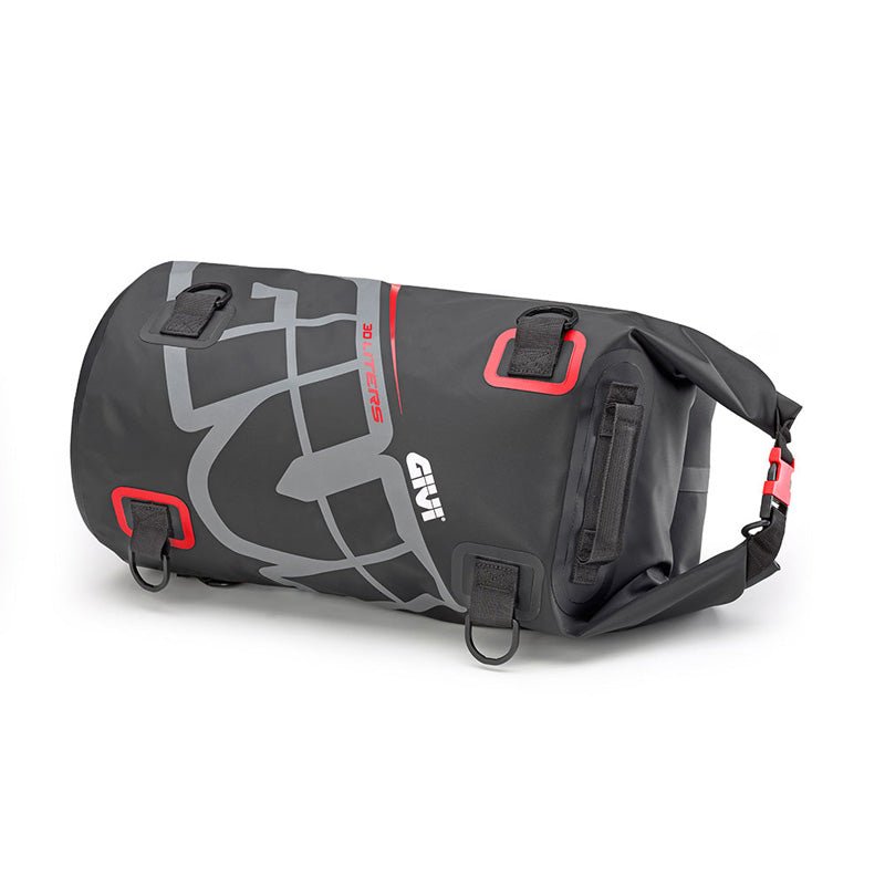 GIVI EASY - T 30L GREY/RED CYLINDER BAG - DRIVEN Canada's Powersports 8019606257994EA114GR