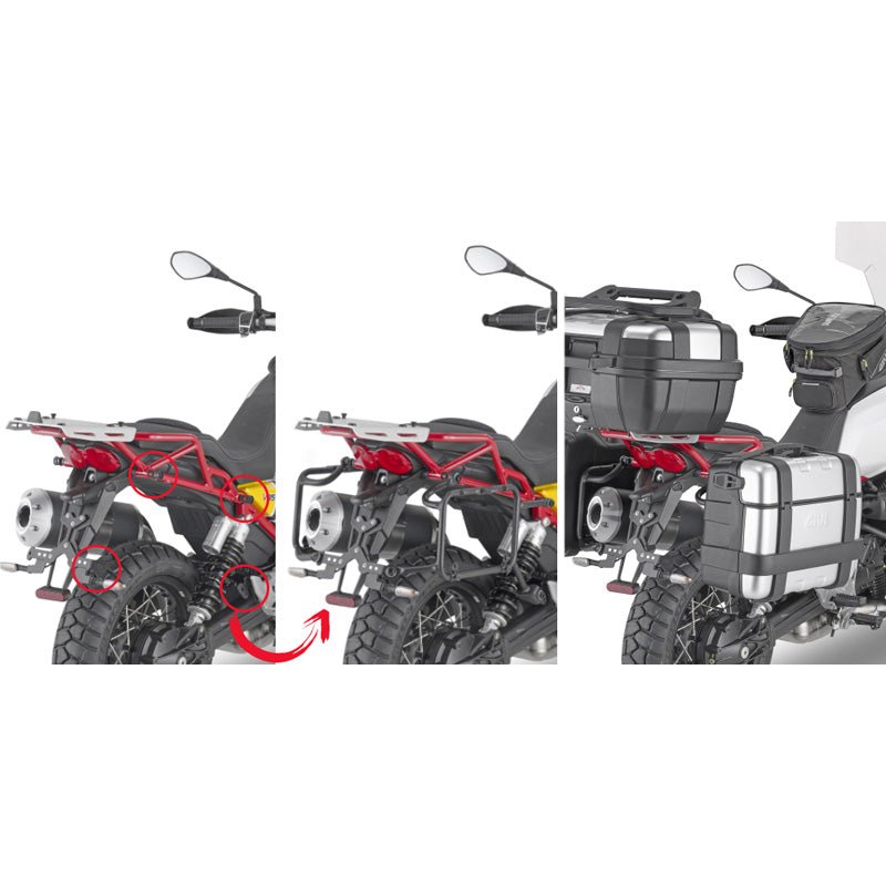 GIVI PL ONE - FIT MONOKEY SIDE BRACKET MOTO GUZZI V85 TT (PLOR8203MK) - DRIVEN Canada's Powersports 8019606246059PLOR8203MK