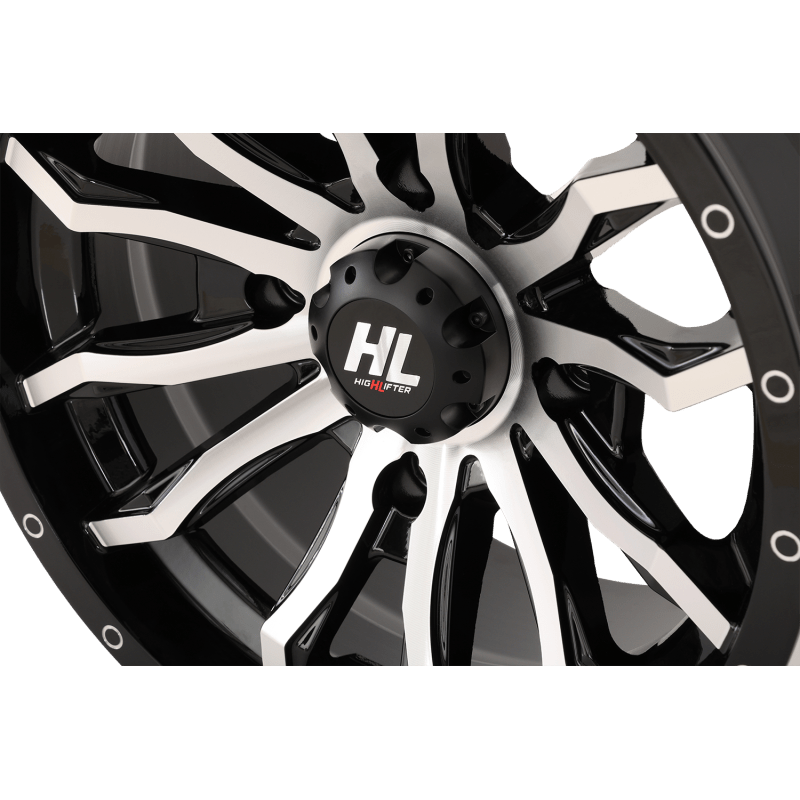 HIGHLIFTER HL21 ALLOY 14X7 4/137 4+3 (+10MM) GLOSS MACHINED W1 - DRIVEN Canada's Powersports 14HL21 - 1137