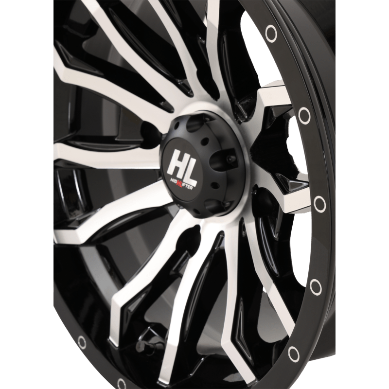 HIGHLIFTER HL21 ALLOY 14X7 4/156 4+3 (+10MM) GLOSS MACHINED W1 - DRIVEN Canada's Powersports 14HL21 - 1156