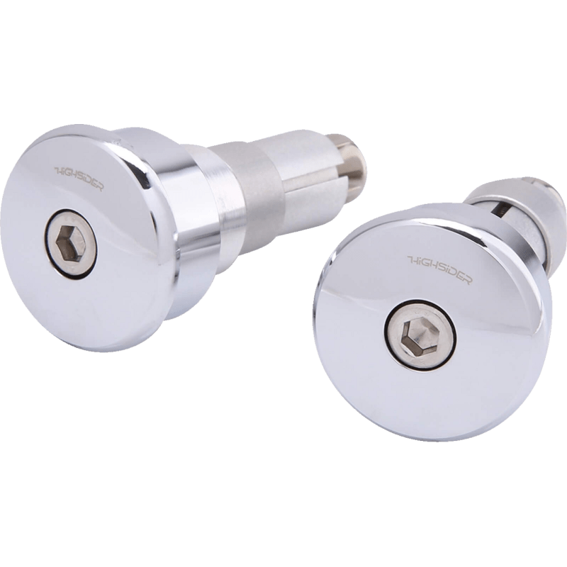 HIGHSIDER BAR END WEIGHTS CURVE CHROME PAIR (161 - 016) - DRIVEN Canada's Powersports 4054783209866161 - 016