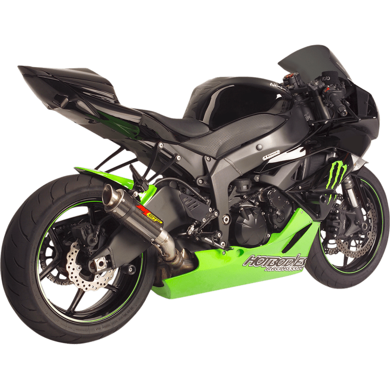 HOT BODIES SLIP - ON MATTE CARBON MGP STINGER KAW ZX6R 09 - 19 (50901 - 2405) - DRIVEN Canada's Powersports 50901 - 2405