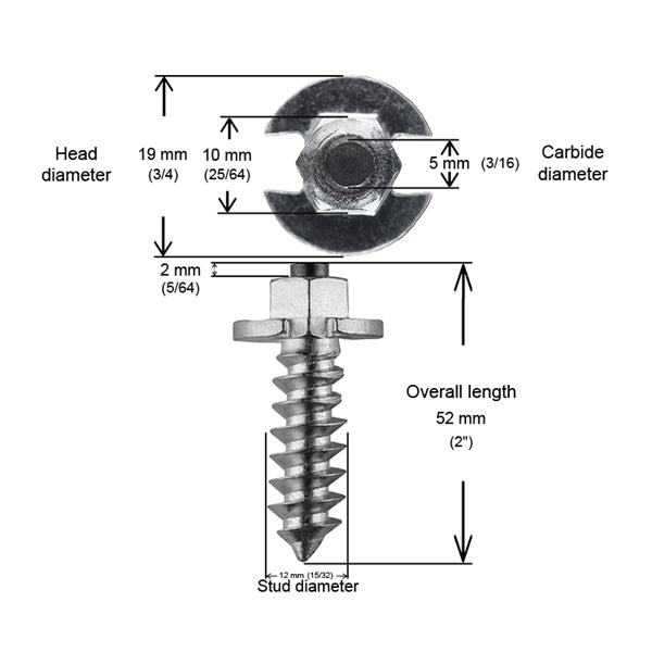 IGRIP SHOULDER STUDS SS50 - DRIVEN Canada's Powersports 185568001437SS - 50100