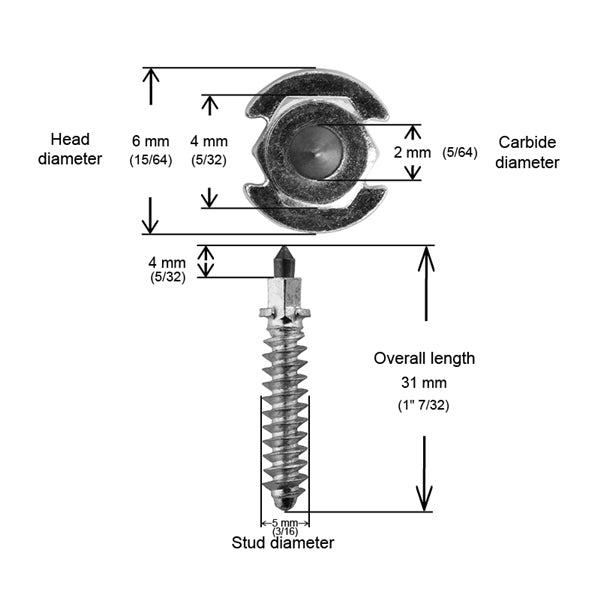 IGRIP SNOW STUDS SS32R - DRIVEN Canada's Powersports 185568001017SS - 32100R