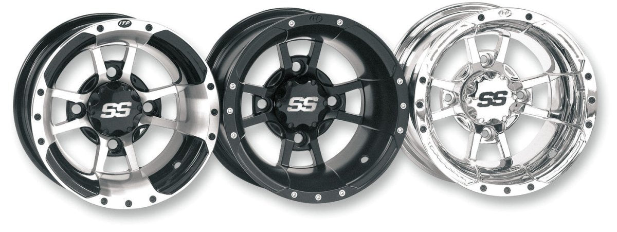 ITP SS112 SPORT WHEEL 9X8 4/110 3+5 REAR MACH - BLACK (0928385404B) - DRIVEN Canada's Powersports 0332590058090928385404B