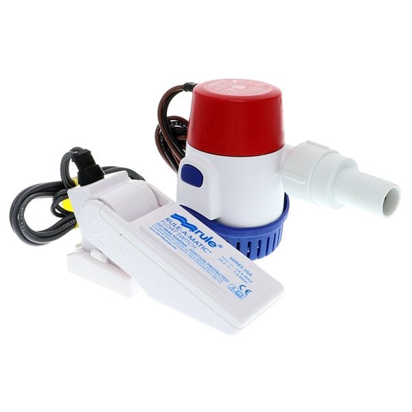 JABSCORULE 360 GPH STANDARD BILGE PUMP KIT WITH FLOAT SWITCH (24DA - 35A) - DRIVEN Canada's Powersports 04223710652024DA - 35A
