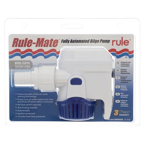 JABSCORULE RULE MATE™ FULLY AUTOMATED BILGE PUMPS (RM800B) - DRIVEN Canada's Powersports 042237106223RM800B