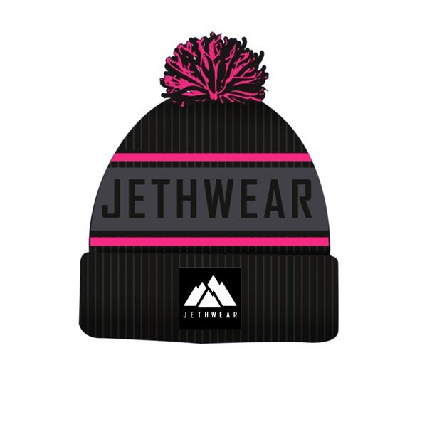 JETHWEAR BEANIE POMPOM BK/PI (J2545 - 340) - DRIVEN Canada's Powersports 7340107566584J2545 - 340