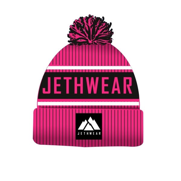 JETHWEAR BEANIE POMPOM PI/BK (J2545 - 071) - DRIVEN Canada's Powersports 7340107566621J2545 - 071