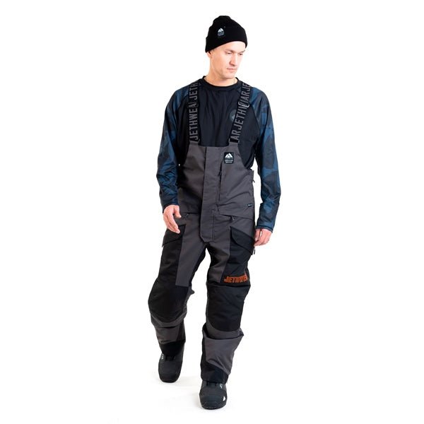 JETHWEAR BIB PANT MEN TREELINE BK/IRON/OG SHELL - DRIVEN Canada's Powersports 7340107561862J2522 - 025 - S