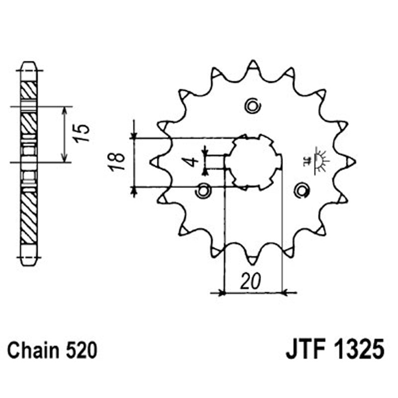 JT SPROCKETS SPROCKET FRONT 520 11T (JTF1325.11) - DRIVEN Canada's Powersports 824225200461JTF1325.11