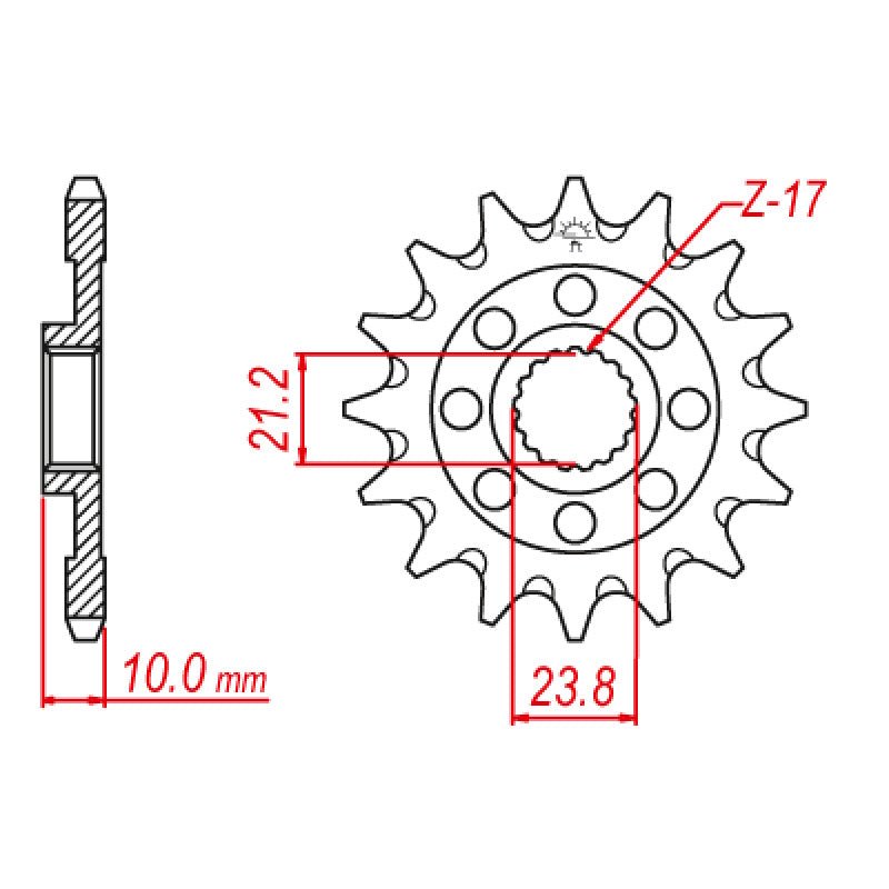 JT SPROCKETS SPROCKET FRONT 520 13T (JTF1443.13SC) - DRIVEN Canada's Powersports 824225207507JTF1443.13SC