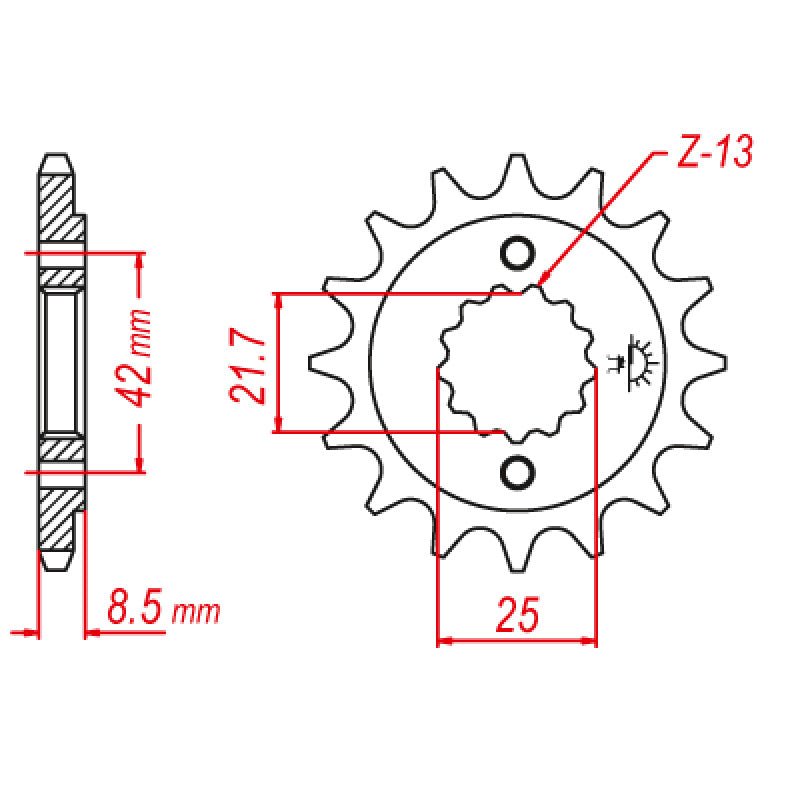 JT SPROCKETS SPROCKET FRONT 520 16T (JTF512.16RB) - DRIVEN Canada's Powersports 824225208788JTF512.16RB