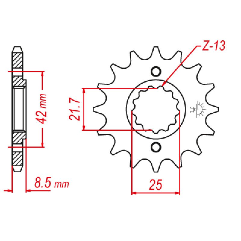 JT SPROCKETS SPROCKET FRONT 520 16T (JTF516.16RB) - DRIVEN Canada's Powersports 824225208818JTF516.16RB