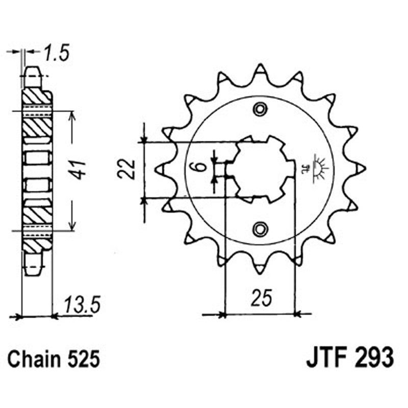 JT SPROCKETS SPROCKET FRONT 525 15T (JTF293.15) - DRIVEN Canada's Powersports 824225202199JTF293.15