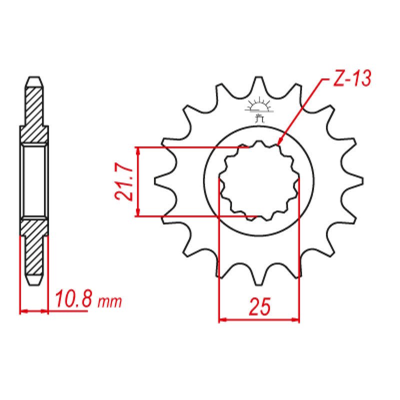 JT SPROCKETS SPROCKET FRONT 525 16T (JTF1586.16RB) - DRIVEN Canada's Powersports 824225208665JTF1586.16RB