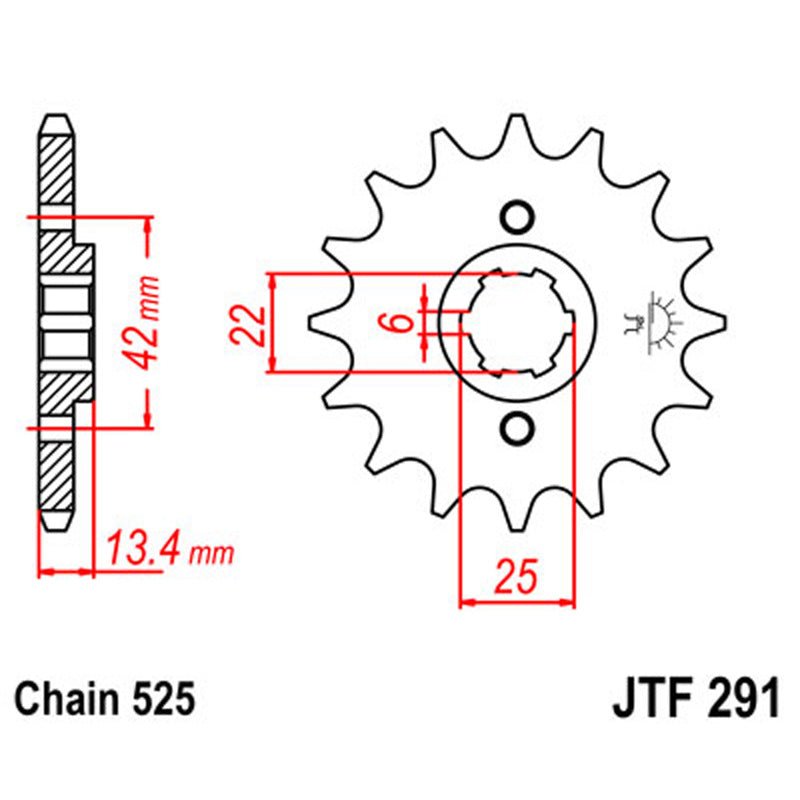 JT SPROCKETS SPROCKET FRONT 525 16T (JTF291.16) - DRIVEN Canada's Powersports 824225202151JTF291.16